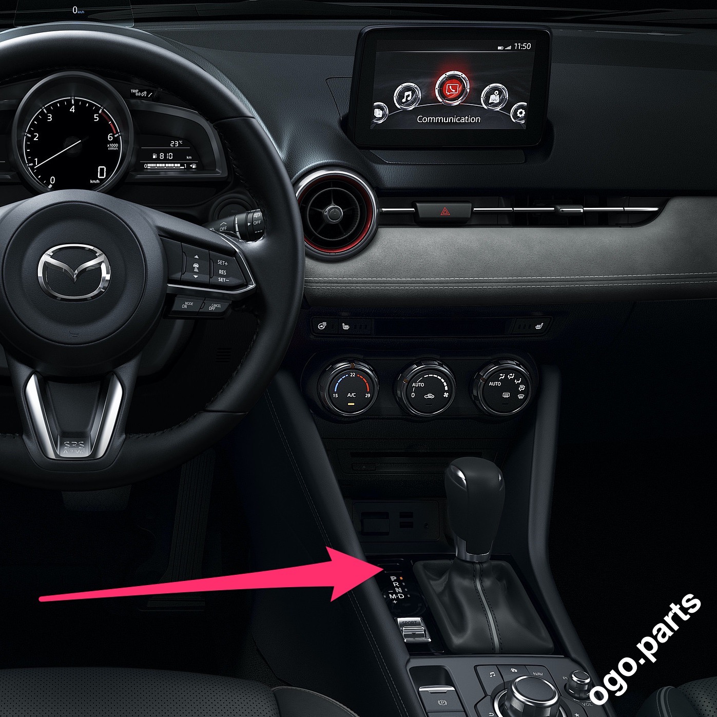 Shiftlock override cover for 20192021 Mazda CX3