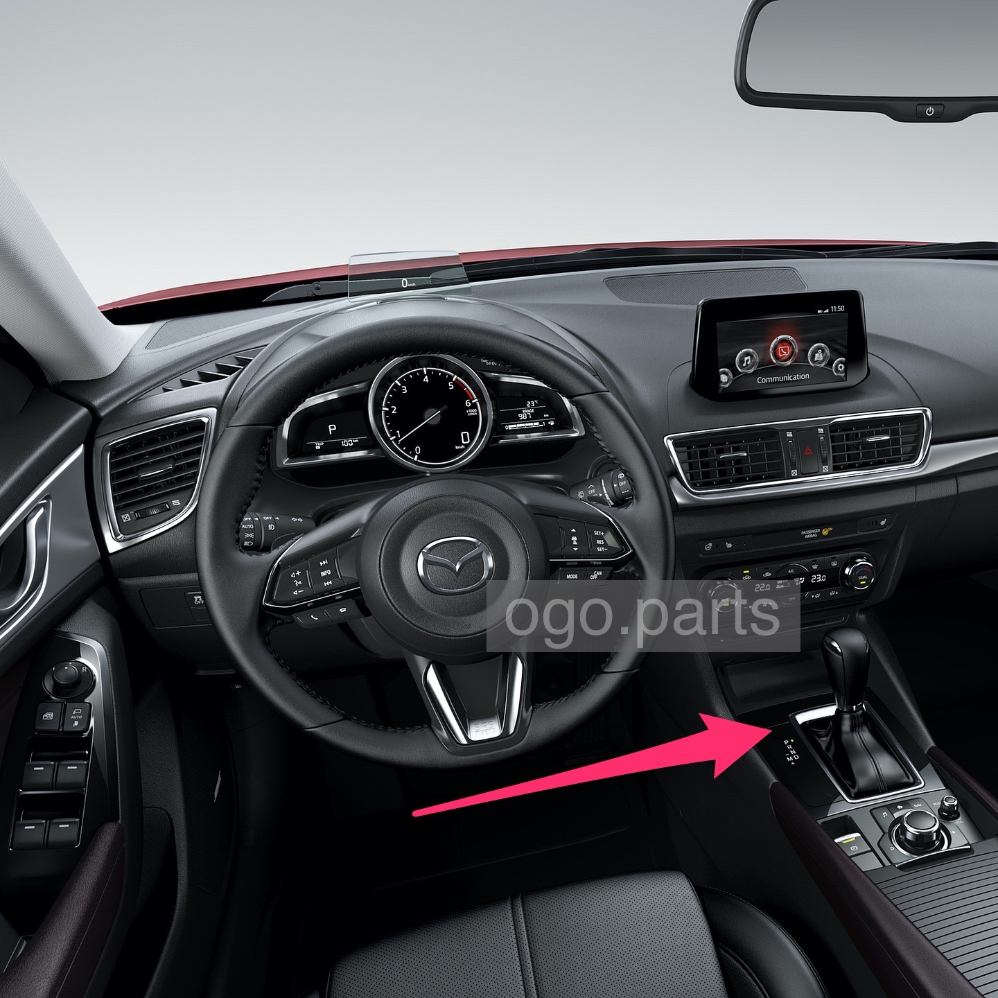 Shiftlock override cover for 20172024 Mazda 3